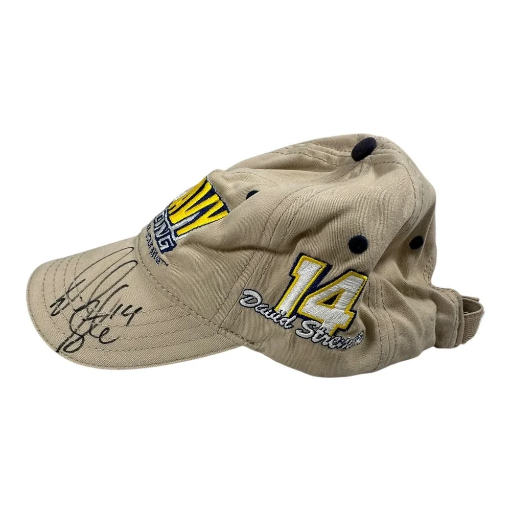 David Stremme Navy Racing #14 Signed‎ Hat Otto Cap NASCAR Auto